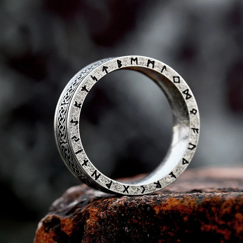 Vintage Nordic Viking Rune Ring