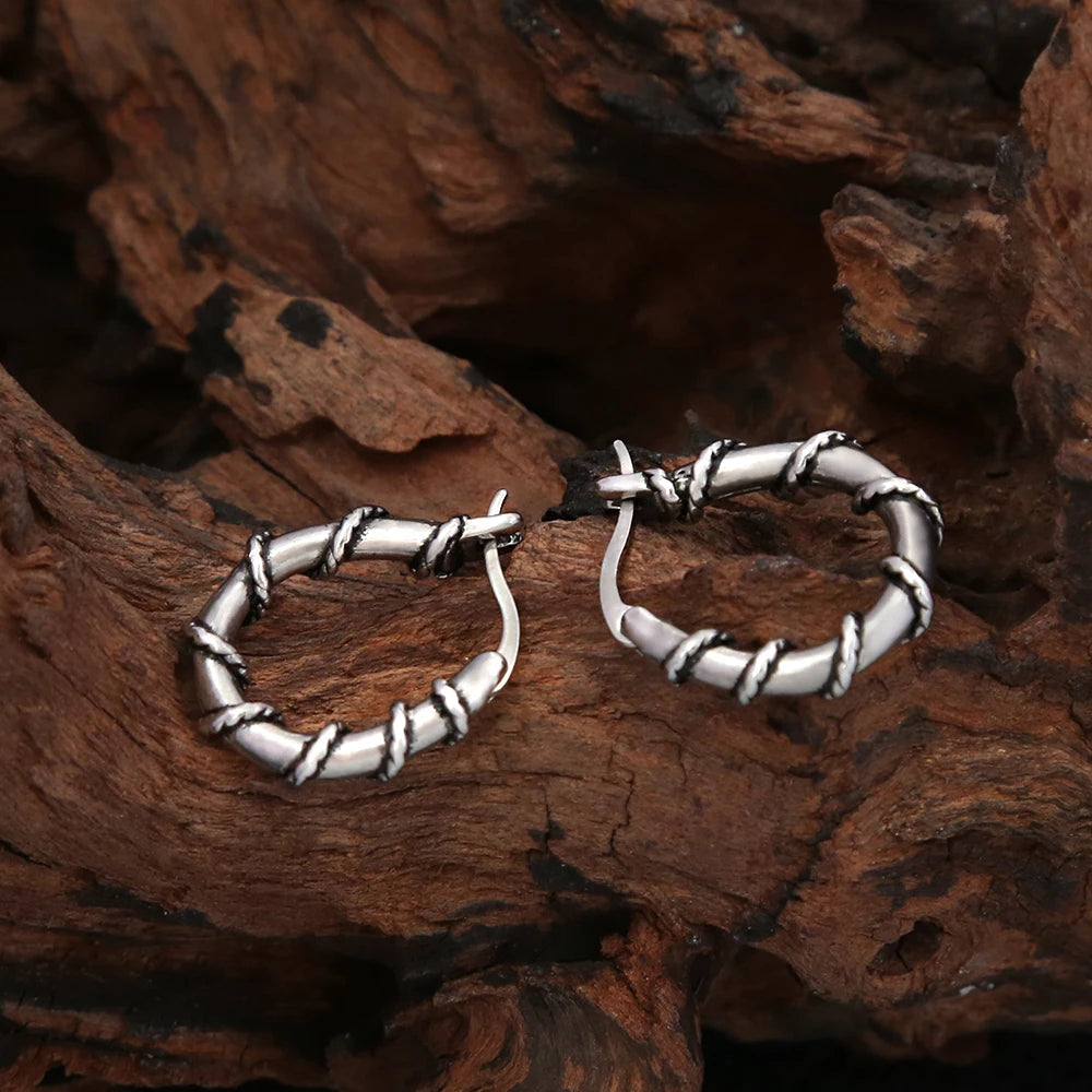 Stainless Steel Simple Circle Hoop Earrings