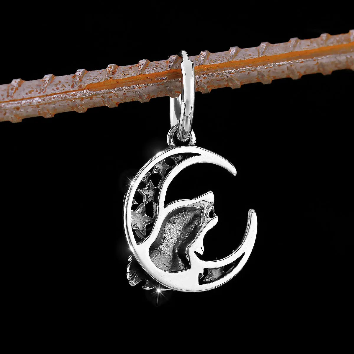 Sleeping Dragon Moon Stainless Steel Earrings