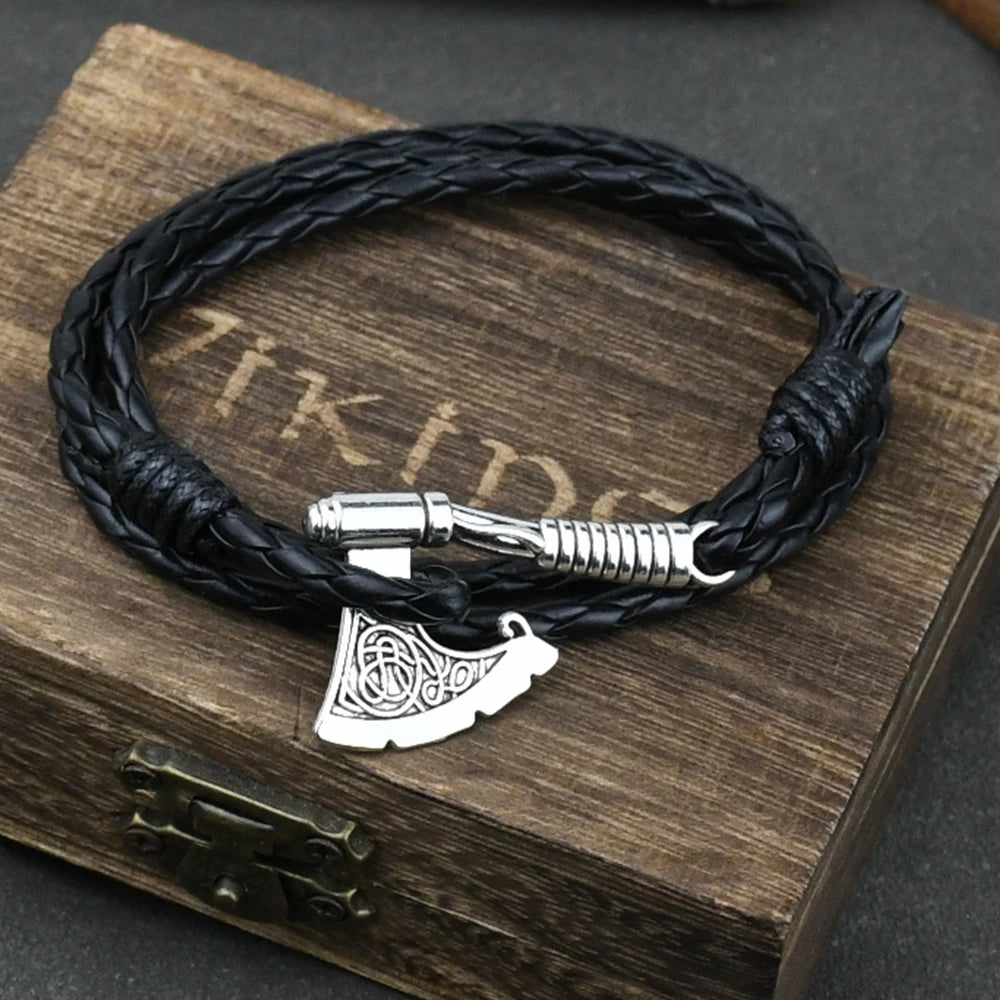 Mens Axe Viking Bracelet